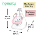 Simple Comfort Compact Soothing Baby Swing - Pink Chambray
