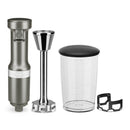 KitchenAid Corded 3-Speed Hand Blender Contour Silver: Immersion Handheld Blender, Dishwasher-Safe, BPA-Free, 180W