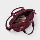 Faux Shearling Mini Tote Bag - All in Motion™ Burgundy