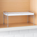 UpSpace Adjustable Shelf: Kitchen Shelf Organizer, Non-Slip Grip, Freestanding, Under Sink & Cabinet Storage