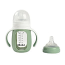 2-in-1 Glass Baby Bottle - Sage