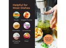 Immersion Blender Handheld - 8 Speed Stainless Steel Electric Hand Blender, 3 in 1 Emulsion Blender Handheld with Turbo Mode