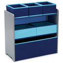 Design and Store 6-Bin Toy Organizer - Grey/Blue
