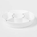6-Piece 5-Section Melamine Serving Platter - White