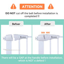 Auto Close Baby Gate with Cat Door - White