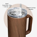 Insulated Tumbler - 40 oz - Walnut Wood