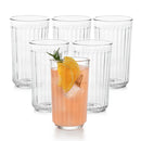 Paneled Tumbler Drinking Glasses - Set of 6