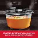 7C Brilliance Round Food Storage Container - Clear Plastic, Dishwasher-Safe