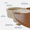 Hook-On High Chair with Attachable Silicone Tray - Oatmeal