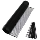 DSHD15 Heavy-Duty Outdoor Deck Netting - Plastic Balcony Netting for Pets & Kids - 15 Feet Long by 3 Feet Tall - Made in The USA - Black