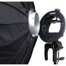 Godox S2 Speedlite Bracket with Softbox, Grid & Carrying Bag Kit (31.5 x 31.5")