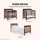 4-in-1 Convertible Mini Crib - Espresso