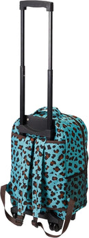 Rolling Backpack - Blue Leopard