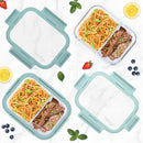 2-Piece Glass 2 Compartment Meal Prep Container