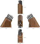 L Series 7-Piece Cleaver Knife Block Set, Forged German Steel, Black