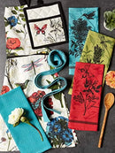 Botanical Print Kitchen Textiles Set - Hummingbird Botanicals