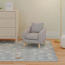 Nina Kids' Chair - Frost Gray with Light Wood Feet
