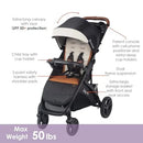 Tango PRO Travel System with Secure-Lift Infant Car Seat - Dash Tan