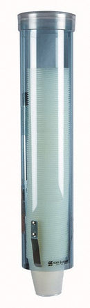 San Jamar Wall-Mount Cup Dispenser, Holds 4 to 10 oz Cups - C3165TBLGR