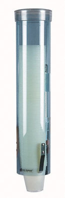 San Jamar Wall-Mount Cup Dispenser, Holds 4 to 10 oz Cups - C3165TBLGR