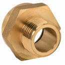 Moon American Fire Hose Adapter, Hex, Fitting Material Brass x Brass, Fitting Size 3/4 in x 1 in - 357-1010751