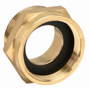 Moon American Fire Hose Adapter, Hex, Fitting Material Brass x Brass, Fitting Size 1-1/2 in x 1-1/2 in - 357-1511521