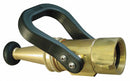 Moon American Fire Hose Nozzle, 1 1/2 in Inlet Size, NPSH Thread Type, 75 gpm Flow Rate, Brass Bumper Color - 526-1512