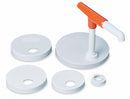 San Jamar Condiment Pump, 1 3/4x8x11 1/2, White - P7410