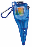 San Jamar Chlorine Tester with Thermometer, Plastic, 6" x 2 1/2" x 1" - SFC1200CL
