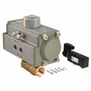 Dynaquip 2 in Spring Return Pneumatic Actuated Ball Valve, 2-Piece - PHH28ATSR08310A