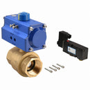 Dynaquip 2 in Double Acting Pneumatic Actuated Ball Valve, 2-Piece - PHH28ATDA063A