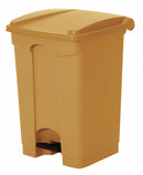 Tough Guy 12 gal Rectangular Step Can, Plastic, Beige - 6GAJ8