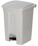 Tough Guy 12 gal Rectangular Step Can, Plastic, White - 6GAK0
