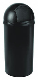 Rubbermaid 25 gal Round Trash Can, Plastic, Black - FG817088BLA
