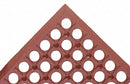 Condor Drainage Mat, 5 ft L, 3 ft W, 1/2 in Thick, Rectangle, Red - 6LUL5