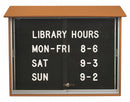 United Visual Letter Board Outdoor Enclosed Bulletin Board, Vinyl, 30"H x 45"W, Cedar - UVMC4530LB-CEDAR