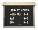 United Visual Letter Board Outdoor Enclosed Bulletin Board, Vinyl, 40"H x 52"W, Sand - UVMC5240LB-SAND