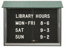 United Visual Letter Board Outdoor Enclosed Bulletin Board, Vinyl, 40"H x 52"W, Woodland Green - UVMC5240LB-WOODGRN