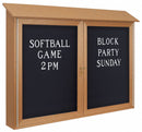 United Visual Letter Board Outdoor Enclosed Bulletin Board, Vinyl, 30"H x 45"W, Sand - UVDD4530LB-SAND