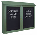 United Visual Letter Board Outdoor Enclosed Bulletin Board, Vinyl, 30"H x 45"W, Woodland Green - UVDD4530LB-WOODGRN