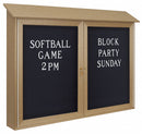United Visual Letter Board Outdoor Enclosed Bulletin Board, Vinyl, 36"H x 45"W, Sand - UVDD4536LB-SAND