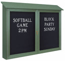 United Visual Letter Board Outdoor Enclosed Bulletin Board, Vinyl, 36"H x 45"W, Woodland Green - UVDD4536LB-WOODGRN