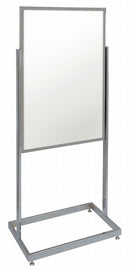 United Visual Matte-Finish Melamine Dry Erase Board, Easel Mounted, Portable/Carry, 36 inH x 24 inW, White - UVWPS2436-CHROME-WHITE
