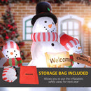 6.1' Inflatable Three Snowmen with Sign Each