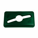 Rubbermaid Slim Jim Series All-Purpose Recycling Top, Rectangular, Dome, 23 gal, Green - 1788373