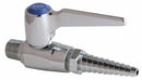Chicago Faucets Ball Valve, Brass, Inline, 2-Piece, Pipe Size 3/8 in, Connection Type MNPT x Barb - 909-CGASCP