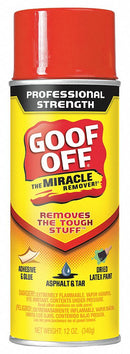 Goof Off Adhesive, Grease, Marker, Paint, Tar Remover, 12 oz., Aerosol Can, Ready to Use - FG658