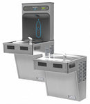 Halsey Taylor Refrigerated, Dispenser Design Wall, Water Cooler with Bottle Filling Station, Number of Levels 2 - HTHB-HAC8BLSS-NF