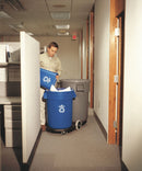 Rubbermaid Tandem Container Dolly, 400 lb Load Capacity, Round, 2 Max. No. of Containers - FG264600BLA