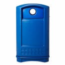 Rubbermaid 50 gal Square Recycling Can, Plastic, Blue - FG396873BLUE